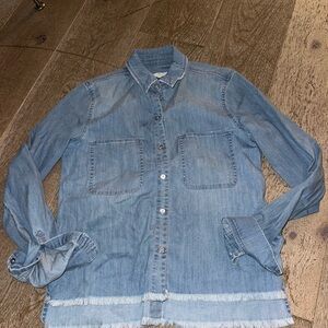7 For All Mankind Light Blue Denim Shirt